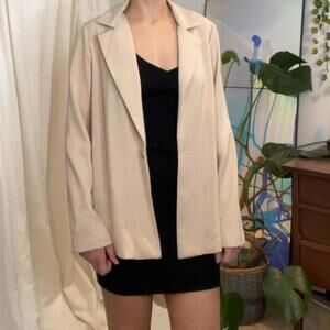 sadie & sage tan Cream blazer with a relaxed fit